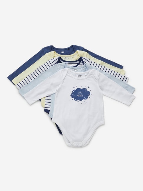 Buy Baby HOP by Westside Multicolour Romper Set of Five for Infant