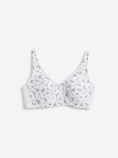 Wunderlove Floral Print Padded Underwired Bra  Ladies-Girls-Women-Online--India @ Cheap Rates Apparel-Free  Shipping-Cash on Delivery