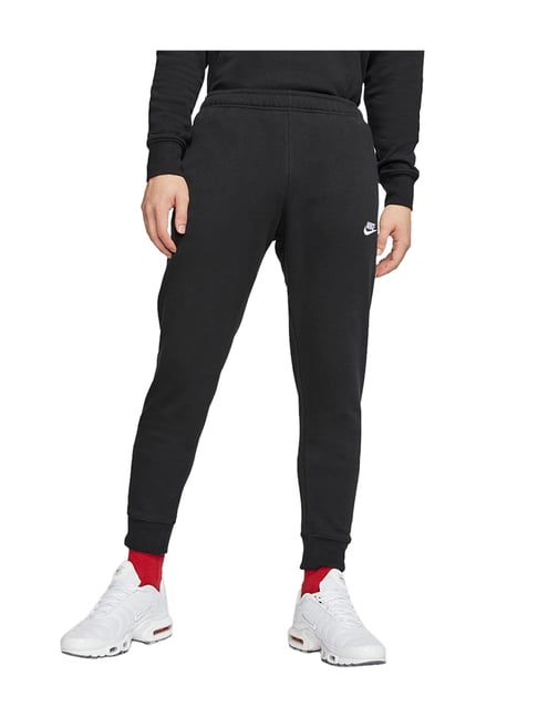 nike mens black fleece joggers