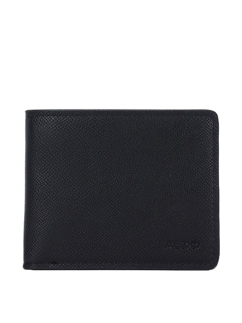 Aldo Black Textured Bi-Fold Wallet-Aldo-Accessories-TATA CLIQ