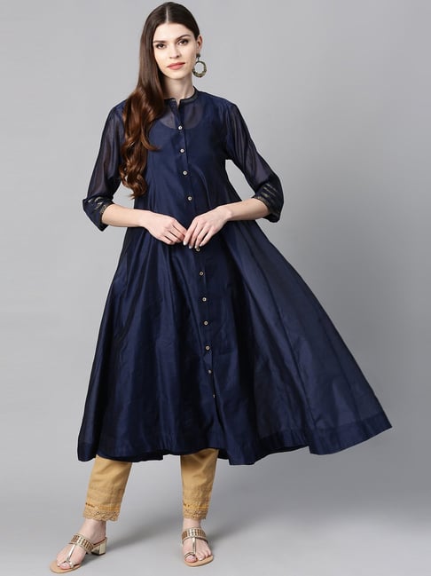 Juniper Navy A Line Kurta Price in India