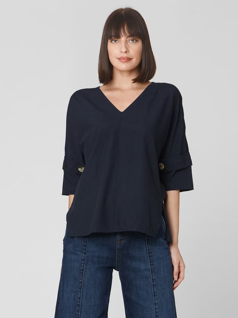 Vero Moda Blue Regular Fit Top