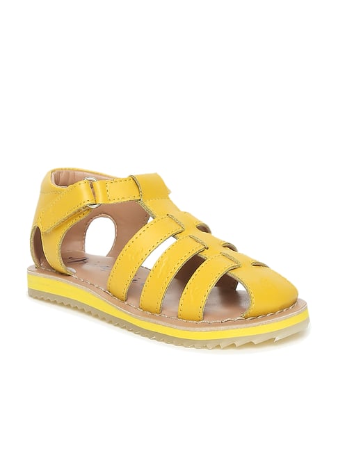 Aria Nica Kids Yellow Fisherman Sandals