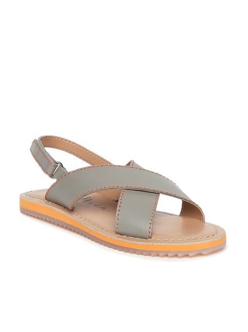 Aria Nica Kids Grey Back Strap Sandals