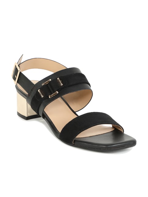 Red Tape Black Back Strap Sandals 