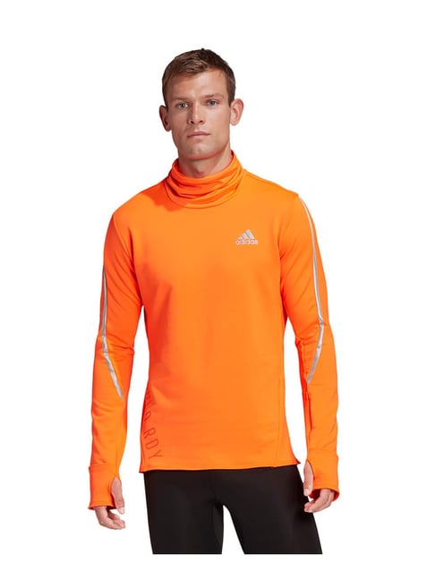 Adidas C.R COVER UP M Orange Regular Fit Sweatshirt