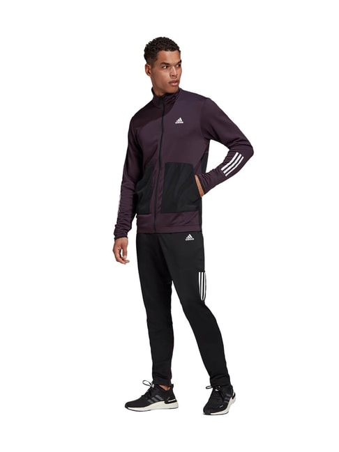 Buy Adidas Fabric Mix Purple Regular Fit Tracksuit for Men Online @ Tata CLiQ