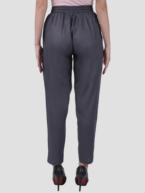 Buy Amukti Grey Regular Fit Pants for 