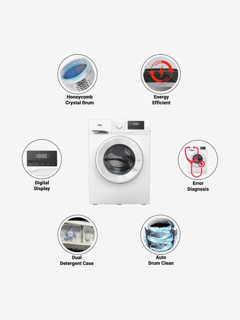 Buy TCL 7 kg Fully Automatic Front Load Washing Machine with Heater ...