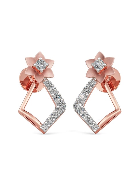 Affectionate Archduchess Diamond Stud Earrings In Pink Gold For Women