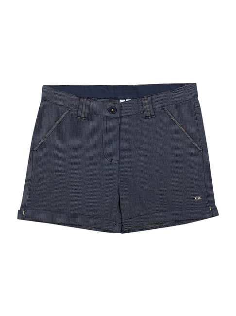 Elle Kids Navy Textured Shorts-picture-29