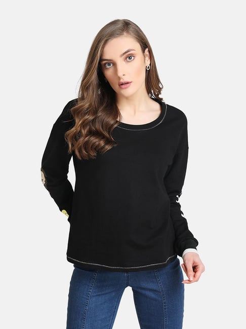 Kazo Black Regular Fit Sweatshirt - Disney Collection