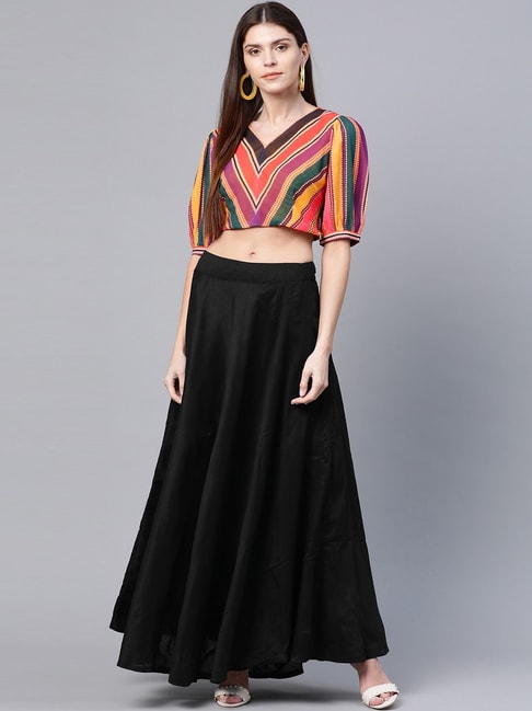 Buy KSUT Orange Printed Skirt for Women Online  Tata CLiQ