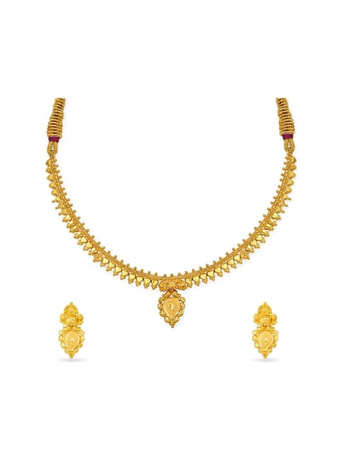 Payment Tanishq Collection Online Tanishq 22k Gold Necklace Set