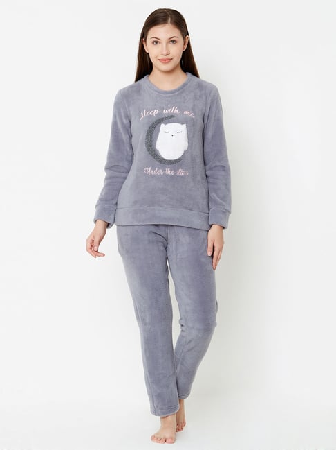 Womens fleece pyjama online top