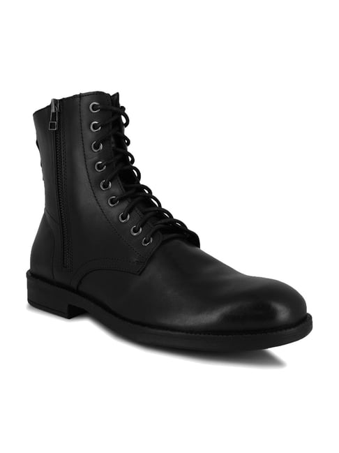 Alberto Torresi Men's Black Derby Boots