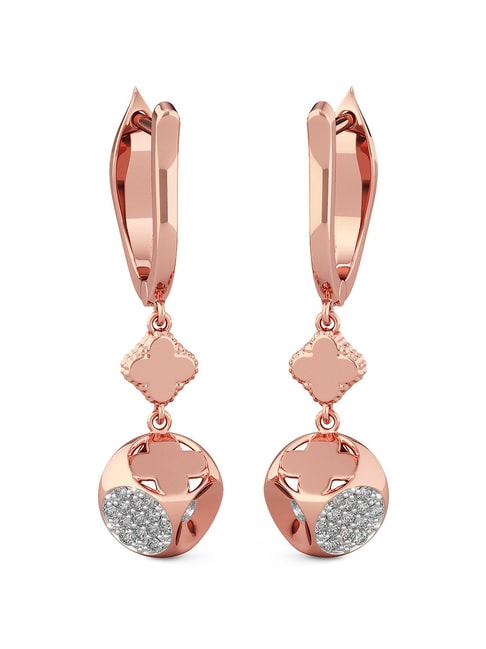 Statement Rose Gold Chandbali Style Premium Quality American Diamond  Earrings | Indian Jewelry | AD Earrings | Long Earrings | Light Weight |  American diamond, Diamond earrings indian, Long earrings