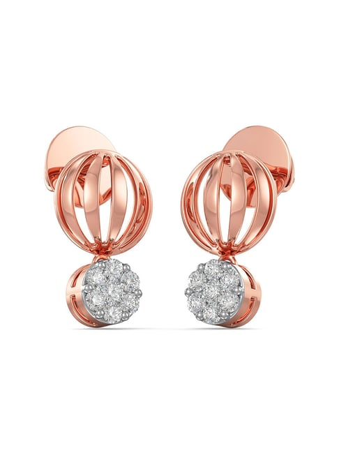 Round Brilliant 0.90 ctw VS2 Clarity, I Color Diamond 14kt Rose Gold Dangle  Earrings | Costco