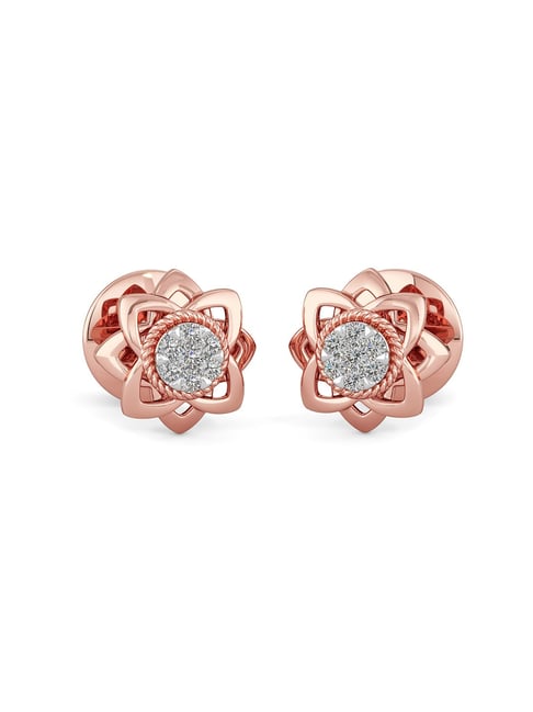 Buy YELLOW CHIMES Stylish 18K Rose Gold Plated studded Pink Opal Clip On  Earrings | Shoppers Stop