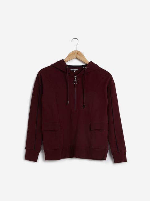 burgundy womens sweatshirt