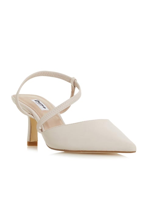 Dune London Women's Debut Di Beige Sling Back Stilettos