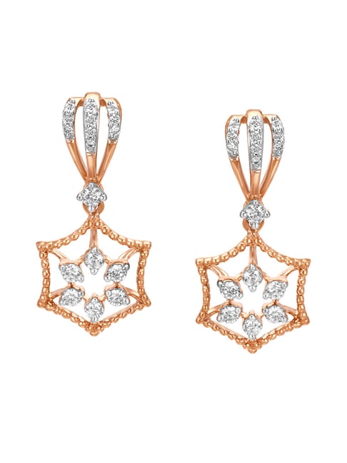 Tanishq earrings clearance rose gold