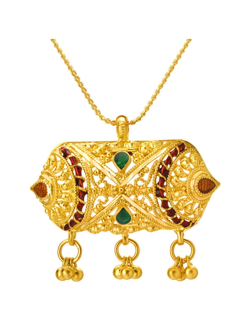 Tanishq gold pendant with on sale chain