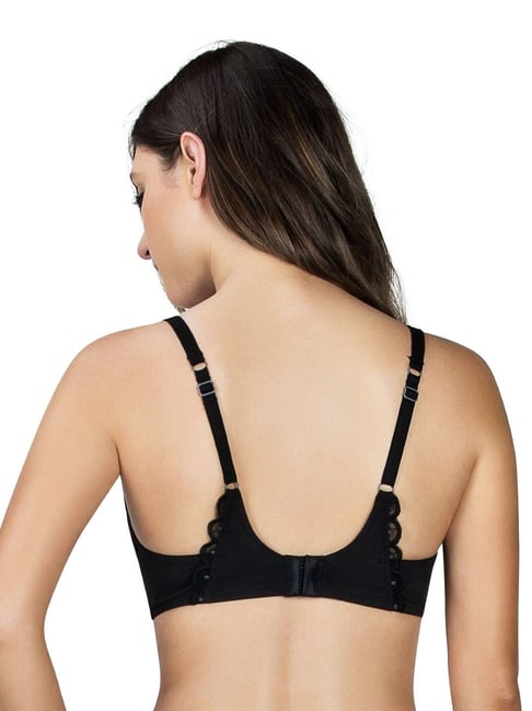 Buy PARFAIT Black Under Wired Non Padded Balconette Bra for Women