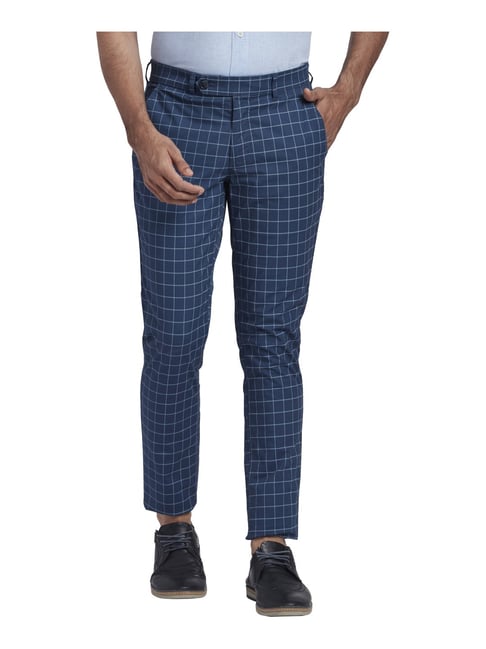 COLORPLUS Men Solid Slim Straight Casual Trousers | Lifestyle Stores |  Sector 4C | Greater Noida