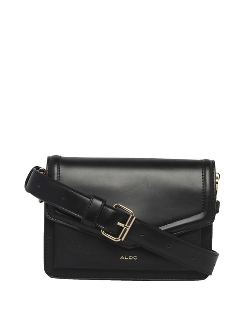 Buy Aldo Yaya Black Textured Medium Sling Handbag For Women At Best ...
