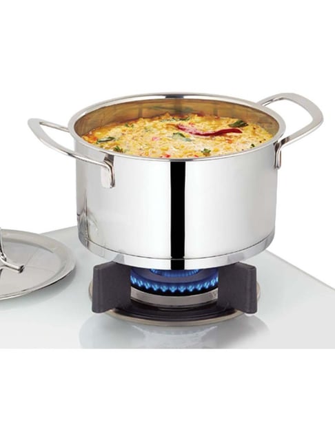 Borosil 1600ml Impact Bonded Triply Stainless Steel Handi Induction Safe  Casserole With Lid