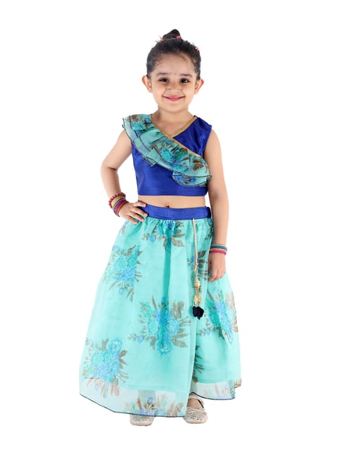 Red Faux Georgette Printed Kids Girls Lehengas KDGDFK2286