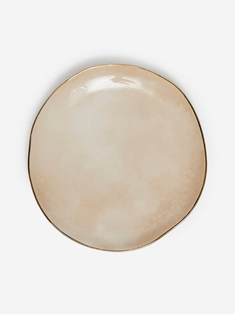 Buy Westside Home Light Brown Porcelain Appetizer Plate Online at Best ...