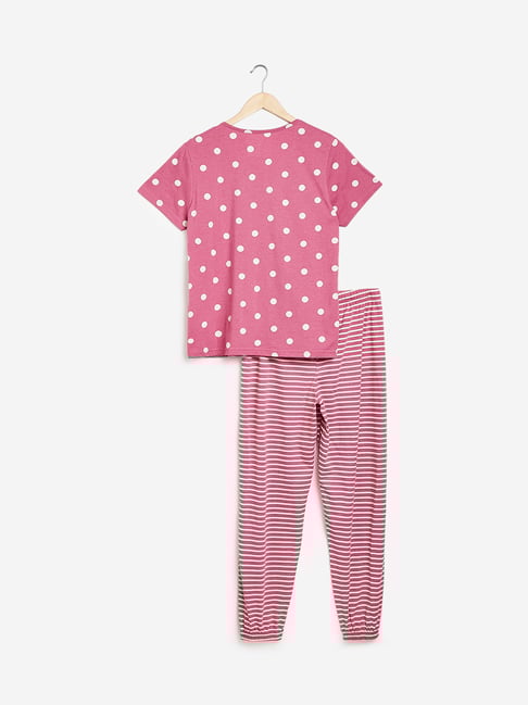 Buy Wunderlove by Westside Pink T-Shirt And Pyjamas Set Online at Best Prices | Tata CLiQ