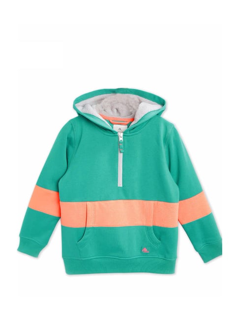 green striped hoodie