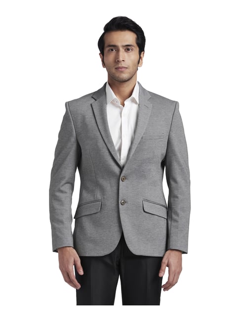 Buy Parx Grey Regular Fit Blazer for Mens Online Tata CLiQ