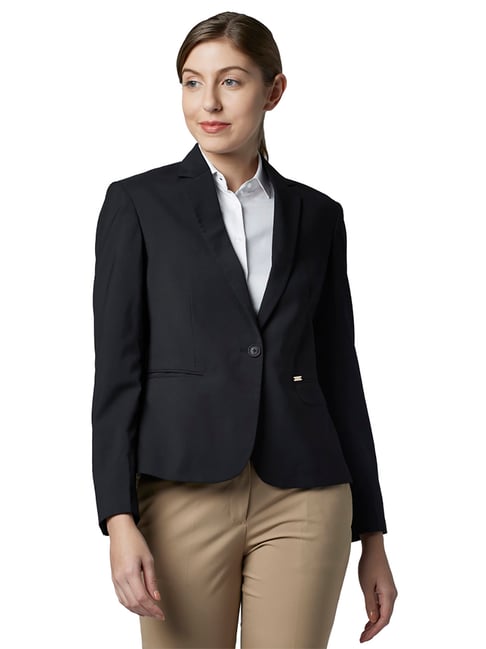 Park Avenue Black Full Sleeves Blazer