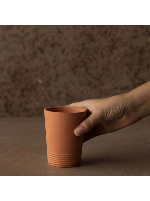 ellementry Brown Terracotta Tumbler - Set of 1