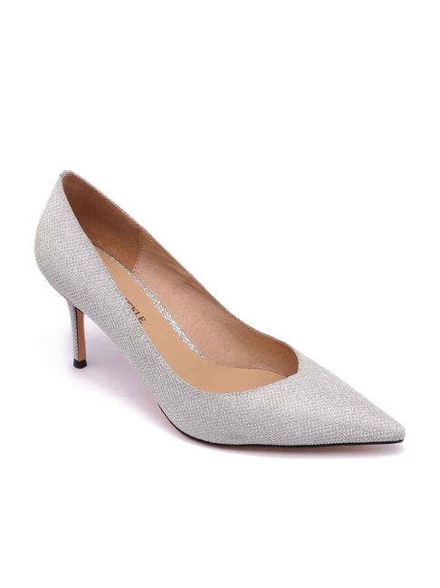 silver heels closed toe | Heels, Womens chunky heels, Ankle strap heels-bdsngoinhaviet.com.vn