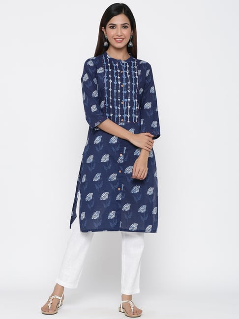 Jaipur Kurti Blue Printed Kurti