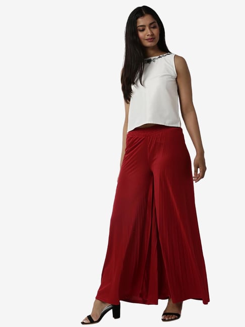 Buy Soch Maroon Palazzo for Women's 