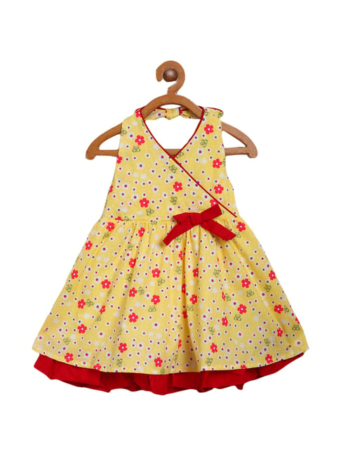 Nauti Nati Kids Yellow Printed Dress