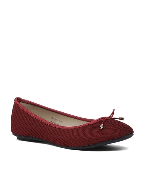 Bata Women's Maroon Flat Ballets