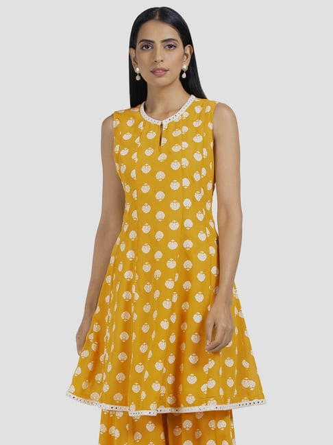 indya mustard yellow kurta