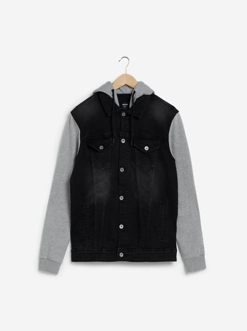 Crop Hooded Denim Jacket – TheJacketStore