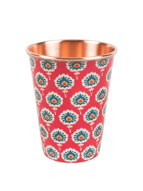 Chumbak Burgeoning Seed Red Copper Tumbler - Set of 1-picture-23