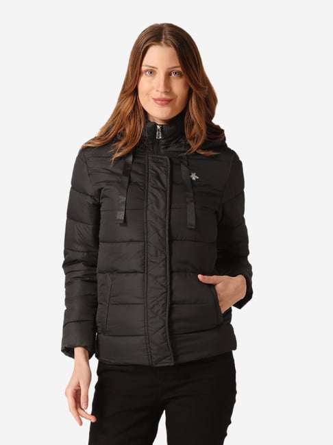 Jacket Mode By Red Tape Men's Polyester Hooded Silver Jacket Redtape