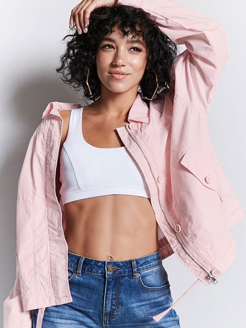 Buy Forever 21 Pink Full Sleeves Jacket for Women Online Tata CLiQ