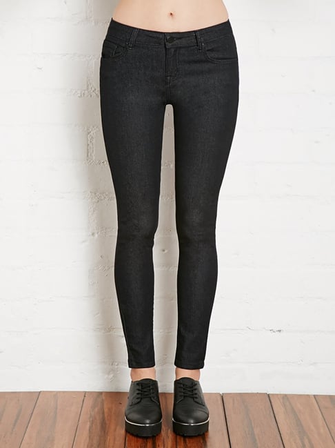 Buy Forever 21 Denim Black Mid Rise Jeans for Women Online Tata CLiQ