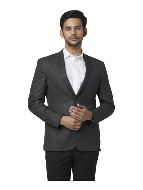 Buy Park Avenue Black Checks Blazer for Mens Online Tata CLiQ
